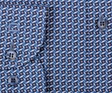 Koszula Olymp Level Five – z niebieskimi prostokątami z wewnętrzną plisą