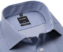 Koszula Olymp Modern Fit Twill – o delikatnej fakturze w ciemnoniebieskie paski