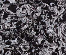 Koszula Olymp Comfort Fit – luksusowa czarna z abstrakcyjnym kwiatowym wzorem