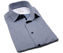 Koszula Marvelis Body Fit Jersey – elastyczna ciemnoniebieska z wyszytym wzorem