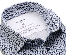 Koszula Olymp Modern Fit 24/Seven – luksusowa elastyczna z niebieskim wzorem