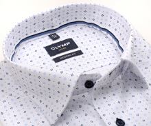 Koszula Olymp Modern Fit – z strukturą w niebieskie kwadraciki - ekstra długi rękaw