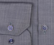 Koszula Venti Modern Fit – niebiesko-szara w wyszyte prążki z wewnętrzną stójką