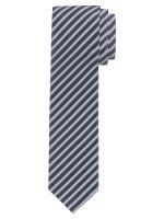 Slim kravat Olymp - jasnoniebieski w ciemne prążki
