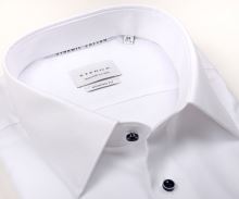 Koszula Eterna Dynamic Cotton Modern Fit - biała z wyszytym wzorem