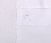 Koszula Olymp Luxor Modern Fit – biała z wyszytym wzorem i wewnętrzną stójką - krótki rękaw