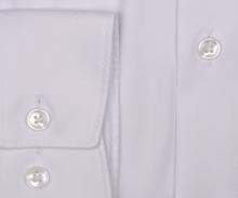 Koszula Olymp Modern Fit Twill – biała, luksusowa i nieprześwitująca z diagonalną strukturą