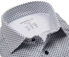 Koszula Marvelis Body Fit Jersey – elastyczna w granatowe pierścienie