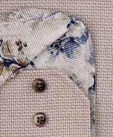 Koszula Venti Modern Fit – beżowa z kwiatową wewnętrzną stójką i mankietem (2)