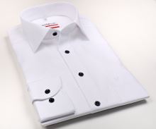 Koszula Marvelis Comfort Fit – biała z wyszytym wzorem