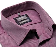 Koszula Olymp Comfort Fit Twill – fioletowa z diagonalną strukturą - extra długi rękaw