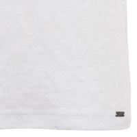 Biały lniany t-shirt Olymp Level Five z krótkim rękawem - dekolt V - korzystny zestaw 2 szt
