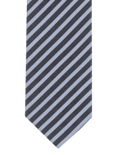 Slim kravat Olymp - jasnoniebieski w ciemne prążki