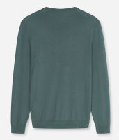 Sweter Olymp z wełny Merino - dekolt okrągły - zielony (5)