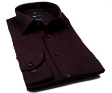 Koszula Olymp Comfort Fit – ciemnoczerwona z wyszytym wzorem - extra długi rękaw (1)