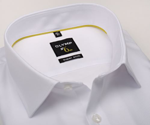 Koszula Olymp Super Slim Twill – biała luksusowa i nieprześwitująca
