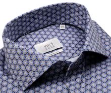 Koszula Eterna 1863 Modern Fit Two Ply - luksusowa w niebiesko-beżowe ornamenty