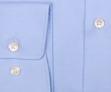 Koszula Olymp Modern Fit Twill – jasnoniebieska luksusowa i nieprześwitująca z diagonalną strukturą
