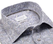 Koszula Eterna Comfort Fit Twill - z niebiesko-beżowym wzorem paisley