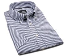 Koszula Casa Moda Casual Fit – w ciemnoniebieskie paski - krótki rękaw (1)
