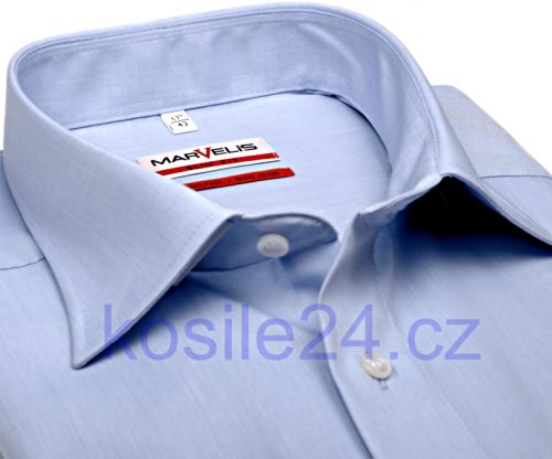 Koszula Marvelis Modern Fit Chambray – jasnoniebieska - extra długi rękaw