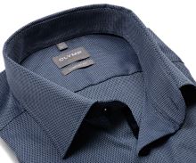 Koszula Olymp Comfort Fit – niebieska z delikatnym wzorem - krótki rękaw