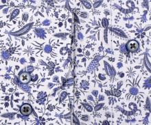 Koszula Eterna Slim Fit - w niebieski florystyczny wzór