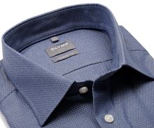 Koszula Olymp Comfort Fit – ciemnoniebieska z wyszytymi kwadracikami