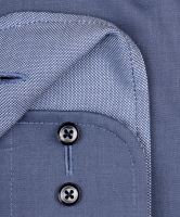 Koszula Casa Moda Modern Fit Twill – metalicznie niebieska z niebiesko-białą wewnętrzną stójką