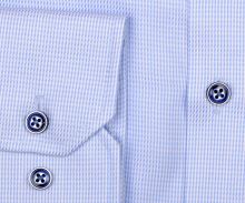 Koszula Venti Modern Fit – w wyszyte jasnoniebieskie prążki z wewnętrzną stójką - super długi rękaw