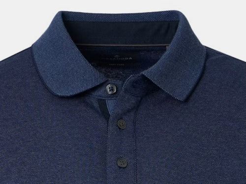 Koszulka polo Casa Moda z kołnierzykiem i długim rękawem - niebieska Koszulka polo Casa Moda z kołnierzykiem i długim rękawem - niebieska