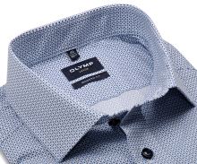 Koszula Olymp Modern Fit – z niebieskim kwadratowym wzorem - krótki rękaw