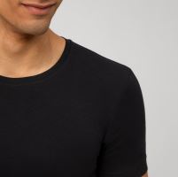 Czarny stretchowy body fit podkoszulek Olymp Level Five z krótkim rękawem - okrągły dekolt - opakowanie 2 szt (5)