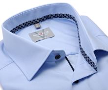 Koszula Marvelis Comfort Fit – bladoniebieska z granatową wewnętrzną stójką